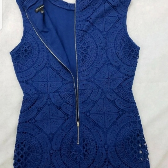 Shinestar Dress Blue Crochet - Picture 4 of 8